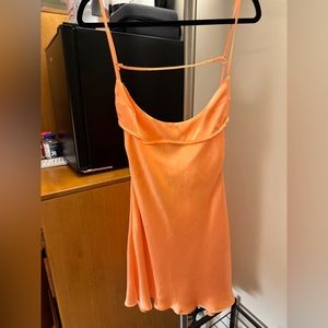 Zara Satin Effect Cut-Out Dress Mini